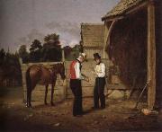 unknow artist Peasant bargaining France oil painting reproduction